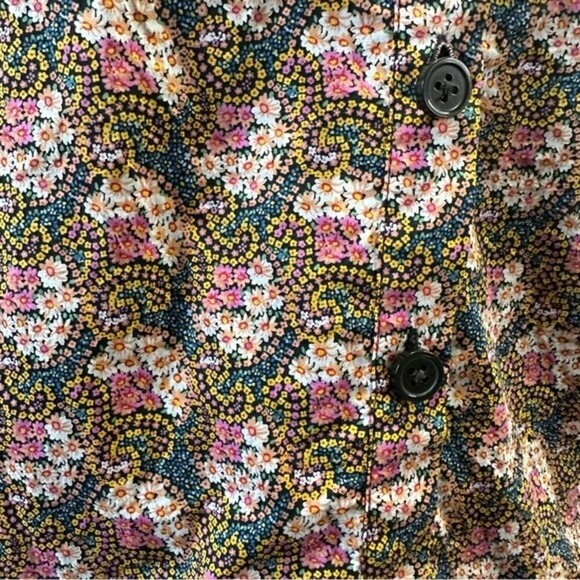 J. Crew Collection tie-sleeve button-front top in Ratti® prism floral Size XS - Picture 5 of 10